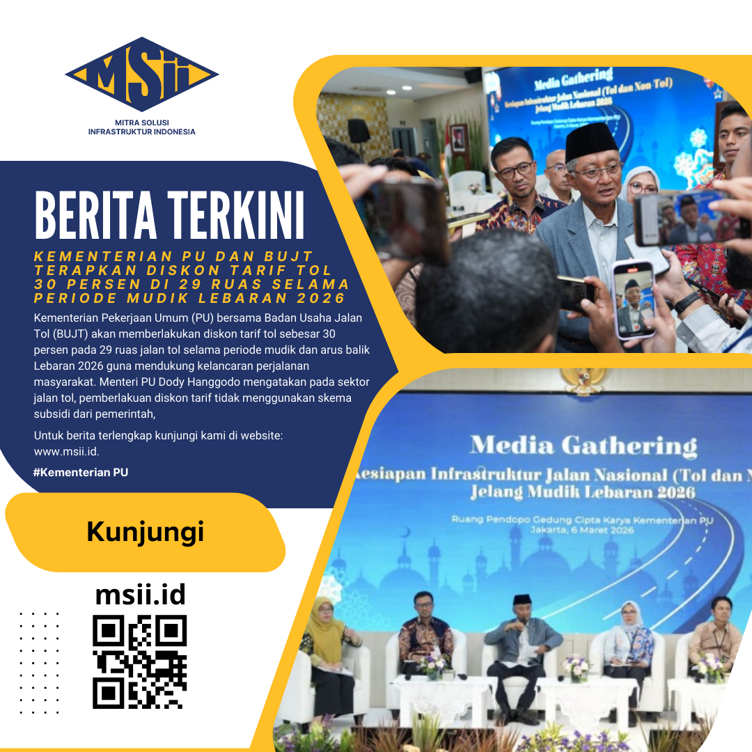 Kementerian PU dan BUJT Terapkan Diskon Tarif Tol 30 Persen di 29 Ruas Selama Periode Mudik Lebaran 2026